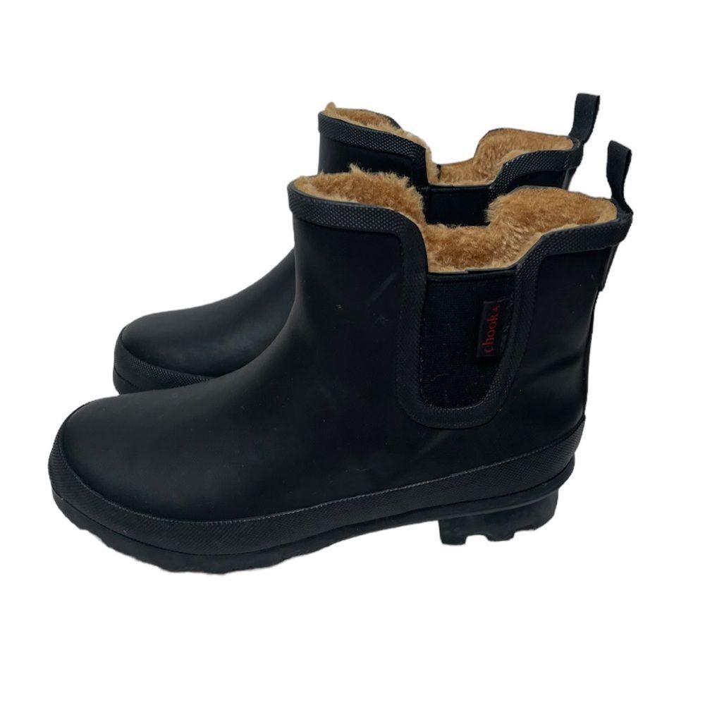 Chooka Plus Black Chelsea Rain Boots